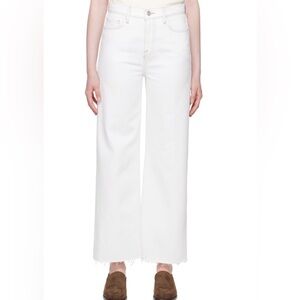 Frame Denim Cream Wide-Leg Pants Sz 30 le jane wide leg crop